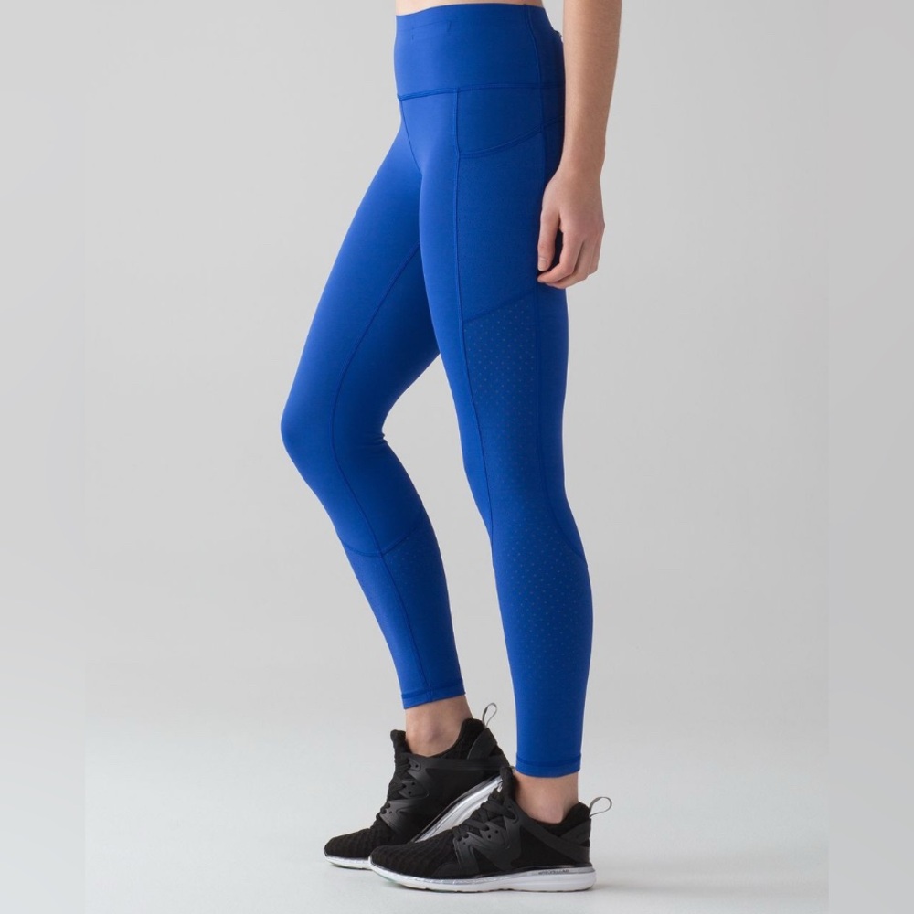Lululemon Women’s Mind Over Miles Tight 25” Jet Stream Blue Leggings Size 4 - Picture 2 of 7